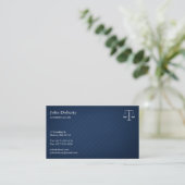 ATTORNEE BIJ WET - Elegant blauw Visitekaartje (Staand voorkant)
