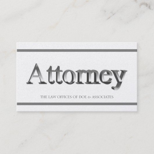 Attorney 3D Stripes Golden Visitekaartje (Voorkant)
