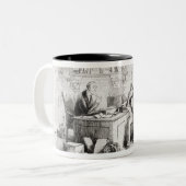 Attorney and Client, fortitude and ongeduldig Tweekleurige Koffiemok (Voorkant links)