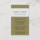 Attorney Antiek Gold Border Galore Visitekaartje (Achterkant)