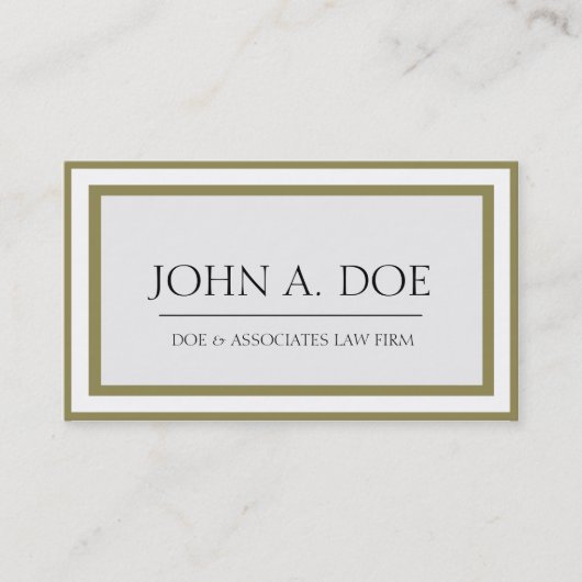 Attorney Antiek Gold Border Galore Visitekaartje (Voorkant)