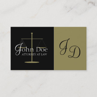 Attorney Antiek Gold Monogram Visitekaartje