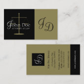 Attorney Antiek Gold Monogram Visitekaartje (Voorkant / Achterkant)