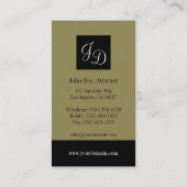 Attorney Antiek Gold Monogram Visitekaartje (Achterkant)