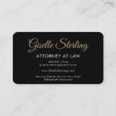 Attorney at Law Black QR Code Gold Photo   Visitekaartje (Achterkant)
