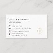 Attorney at Law Burgundy & Gold Visitekaartje (Achterkant)