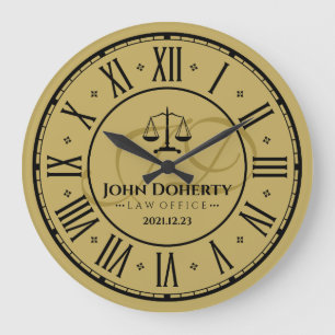 ATTORNEY AT LAW   Golden Personalizable Square Wal Grote Klok