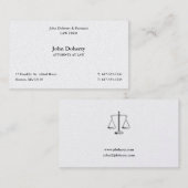 Attorney at Law I Scales of Justice Visitekaartje (Voorkant / Achterkant)