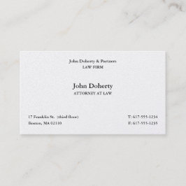 Attorney at Law I Scales of Justice Visitekaartje