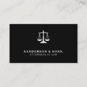 Attorney at law lawyer professional black visitekaartje (Voorkant)