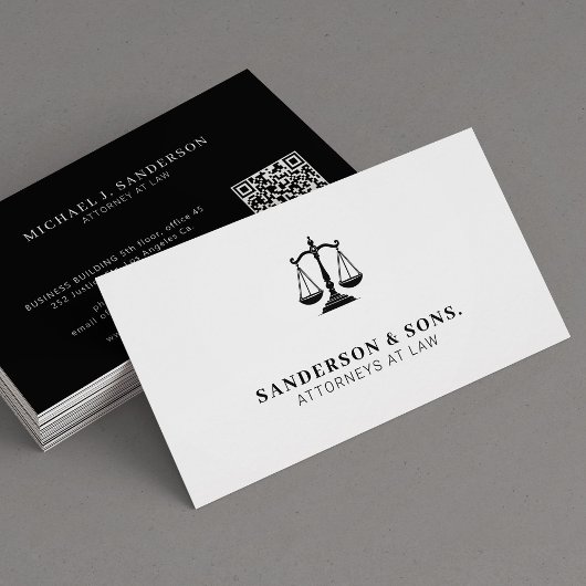 Attorney at law lawyer professional white visitekaartje