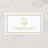 Attorney at law professional elegant gold  visitekaartje (Voorkant)