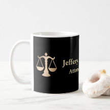 Attorney at Law Scales of Justice Lawyer Custom