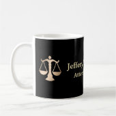 Attorney at Law Scales of Justice Lawyer Custom Koffiemok (Links)