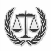 Attorney at Law Scales of Justice Sticker (Voorkant)
