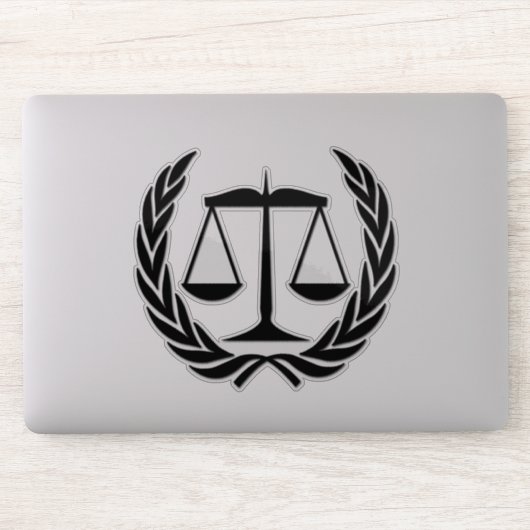 Attorney at Law Scales of Justice Sticker (Computer)