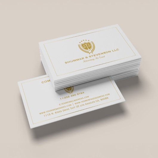 Attorney At Law-Simple Custom Logo Visitekaartje