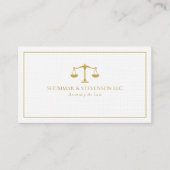 Attorney at Law-Simple Gold Justice Scale Visitekaartje (Voorkant)