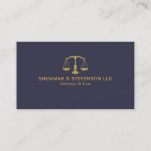Attorney at law-Simple Gold Scale on Blue