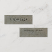 Attorney at Law Stone Design Simple Minimalist Mini Visitekaartje (Voorkant / Achterkant)