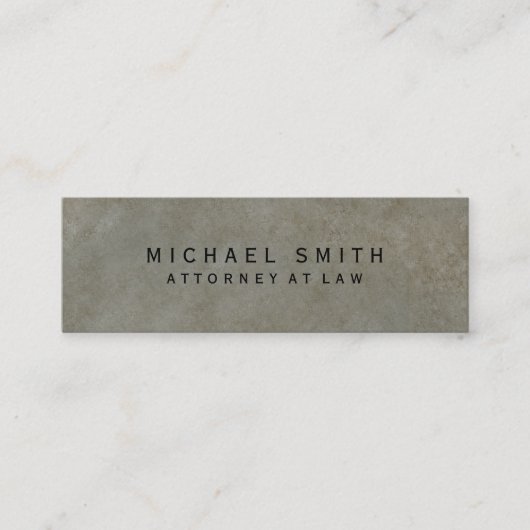Attorney at Law Stone Design Simple Minimalist Mini Visitekaartje (Voorkant)