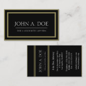 Attorney Black/Antiek Gold Border Galore Visitekaartje (Voorkant / Achterkant)