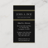 Attorney Black/Antiek Gold Border Galore Visitekaartje (Achterkant)
