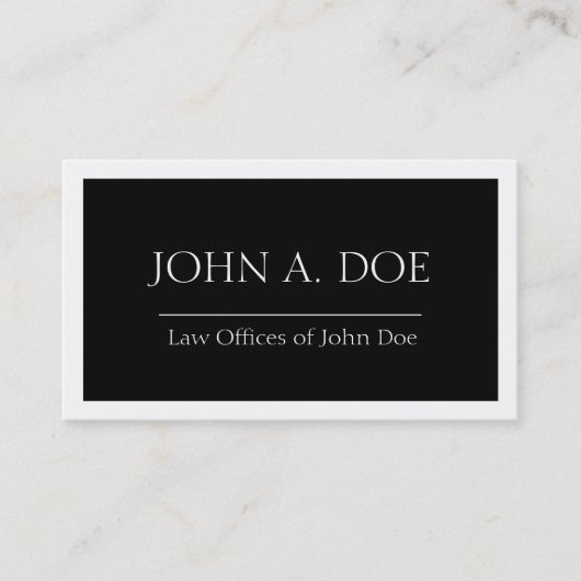 Attorney Black Banner - Available Letterhead - Visitekaartje (Voorkant)