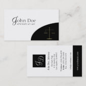 Attorney Black/Gold Corner Visitekaartje (Voorkant / Achterkant)