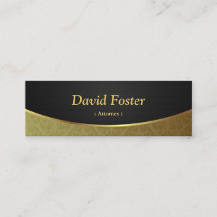 Attorney - Black Gold Damask Mini Visitekaartje
