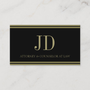 Attorney Black/Gold Stripes Visitekaartje