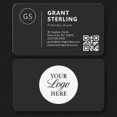 Attorney Black Logo QR Code Professional Visitekaartje