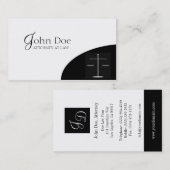 Attorney Black/LtGrey Corner Visitekaartje (Voorkant / Achterkant)