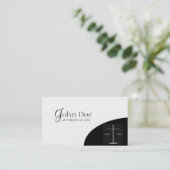 Attorney Black/LtGrey Corner Visitekaartje (Staand voorkant)
