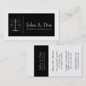 Attorney Black/Platinum Border Balance Visitekaartje (Voorkant / Achterkant)
