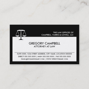 Attorney Black Visitekaartjes