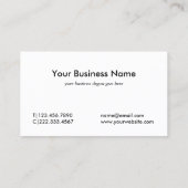 Attorney Black White Professional minimalist Visitekaartje (Achterkant)