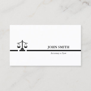 Attorney Black White Professional minimalist Visitekaartje