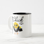 Attorney Chick v2 Tweekleurige Koffiemok (Voorkant links)