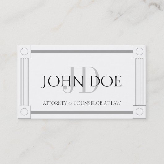 Attorney Columns Stripes W/W Visitekaartje (Voorkant)