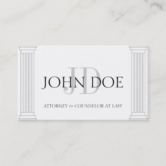 Attorney Columns W/W Visitekaartje (Voorkant)
