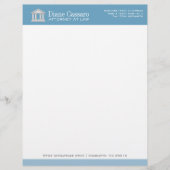 Attorney Cosmos Blue Letterhead Briefhoofd (Voorkant)
