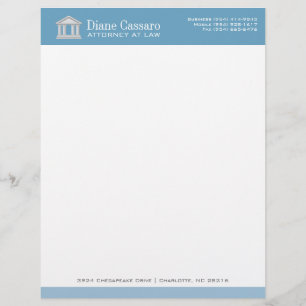 Attorney Cosmos Blue Letterhead Briefhoofd