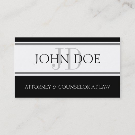 Attorney D Stripe - Available Letterhead - Visitekaartje (Voorkant)