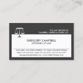 Attorney Dark Gray Visitekaartje (Voorkant)
