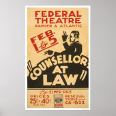 Attorney Drama 1938 WPA Poster (Voorkant)