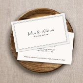 Attorney Elegant and Simple Ivory Border Visitekaartje