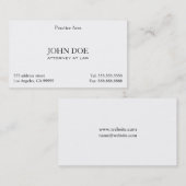 Attorney Elegant Clean II Visitekaartje (Voorkant / Achterkant)
