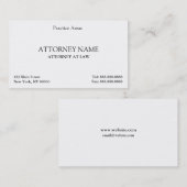 Attorney Elegant Clean Visitekaartje (Voorkant / Achterkant)