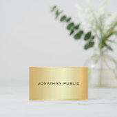 Attorney Elegant Professional Faux Gold Sjabloon Visitekaartje (Staand voorkant)